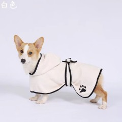 LovePaw Wholesale Embroidered Paw Dog Drying Coat Super Absorbent Quick Drying Microfiber Dog Towel with Hood Dog Bathrobe Towel