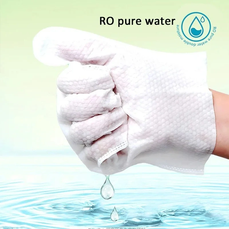 Custom Logo Disposable Pet Grooming Gloves Wipes White Hypoallergenic Pet Cleaning Gloves Wet Wipes for Dogs and Cats