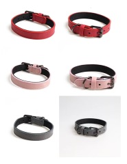 Pet collar double layer PU protects the neck