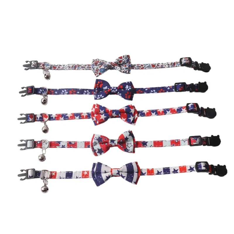 New product with bell pet collar national flag cat and dog collar