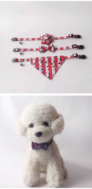 New product with bell pet collar national flag cat and dog collar