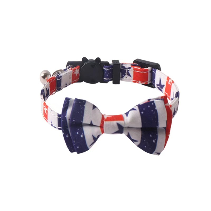 New product with bell pet collar national flag cat and dog collar