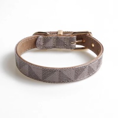 Hot Selling Tear Proof Durable Luxury Custom Leather Dog Pet Collar and Leash suit