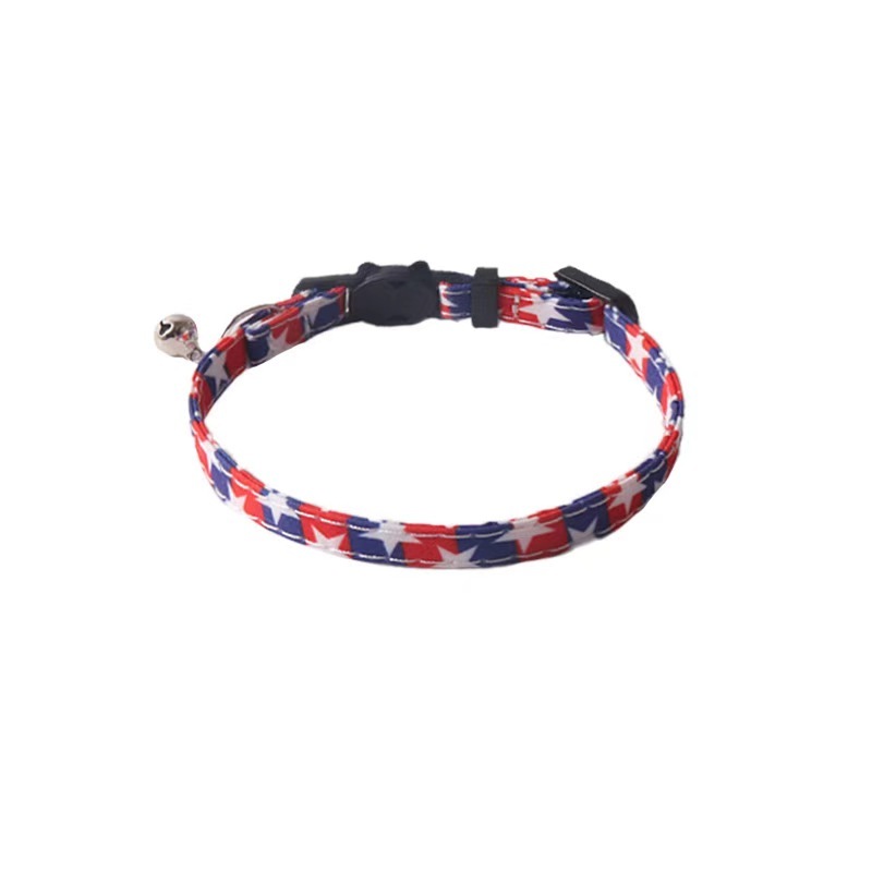 New product with bell pet collar national flag cat and dog collar