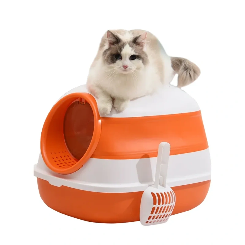 Pet Supplies Wholesale Pet Cat Toilet box Large Uv Light Cat Litter Box Folded Soft Silicone Enclosed Cat Liter Box
