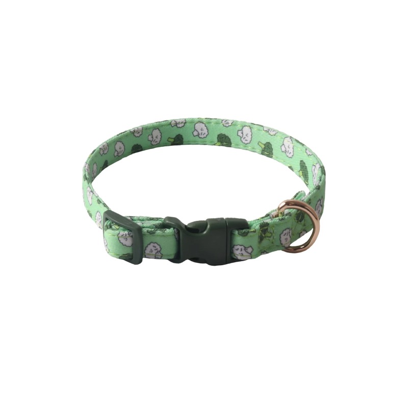 New Pet products design  Two layers of double sided bandana dog collar color buckle