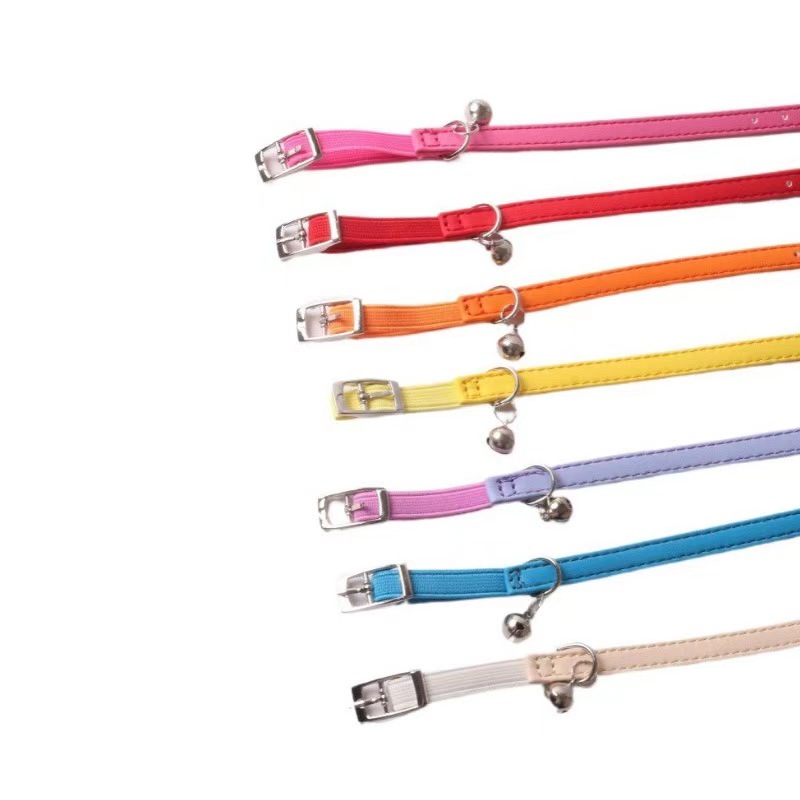 Pet multi-color cat collar PU