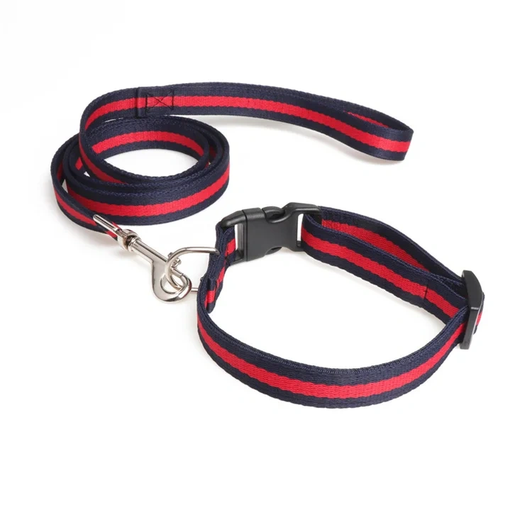 Adjustable Nylon Pet Collar with Matching Leash for Medium Large Dogs Basic Nylon Dog Collar