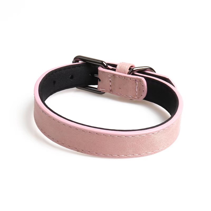Pet collar double layer PU protects the neck