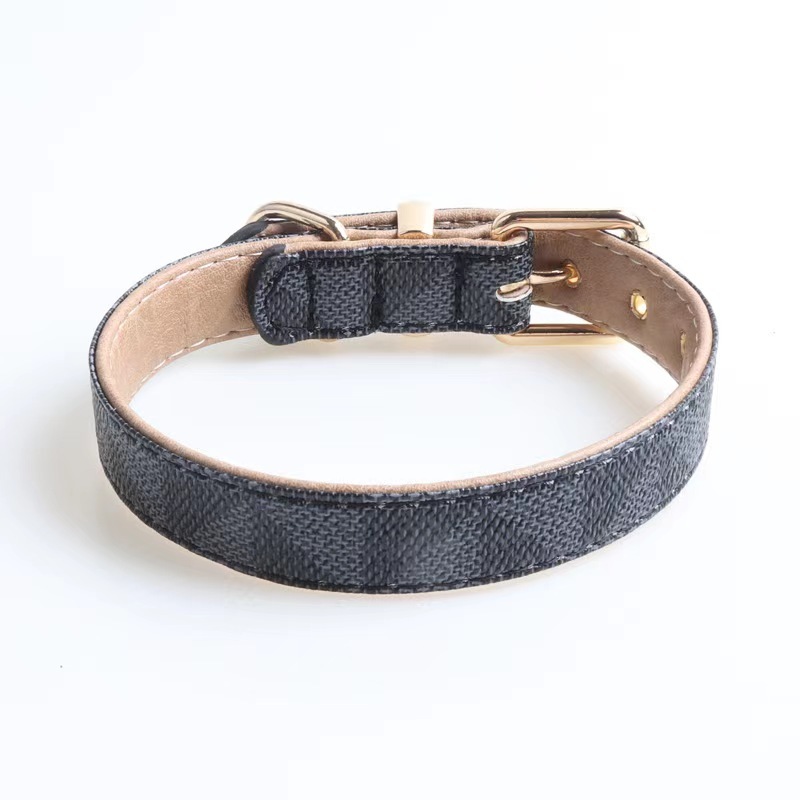 Hot Selling Tear Proof Durable Luxury Custom Leather Dog Pet Collar and Leash suit