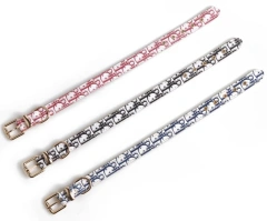 Custom Designer Dog Harness Set High Quality Metal Buckle Pet Collar Leash Harness