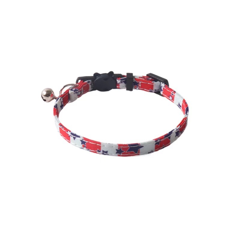 New product with bell pet collar national flag cat and dog collar