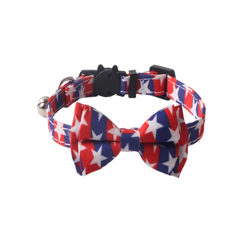 New product with bell pet collar national flag cat and dog collar
