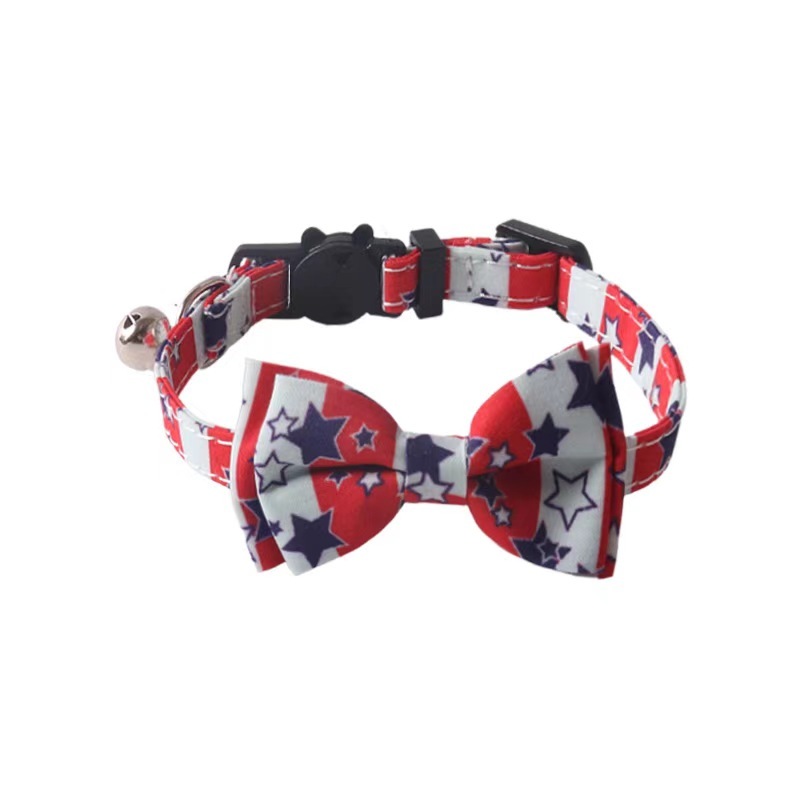 New product with bell pet collar national flag cat and dog collar
