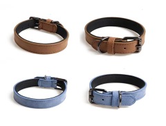 Pet collar double layer PU protects the neck