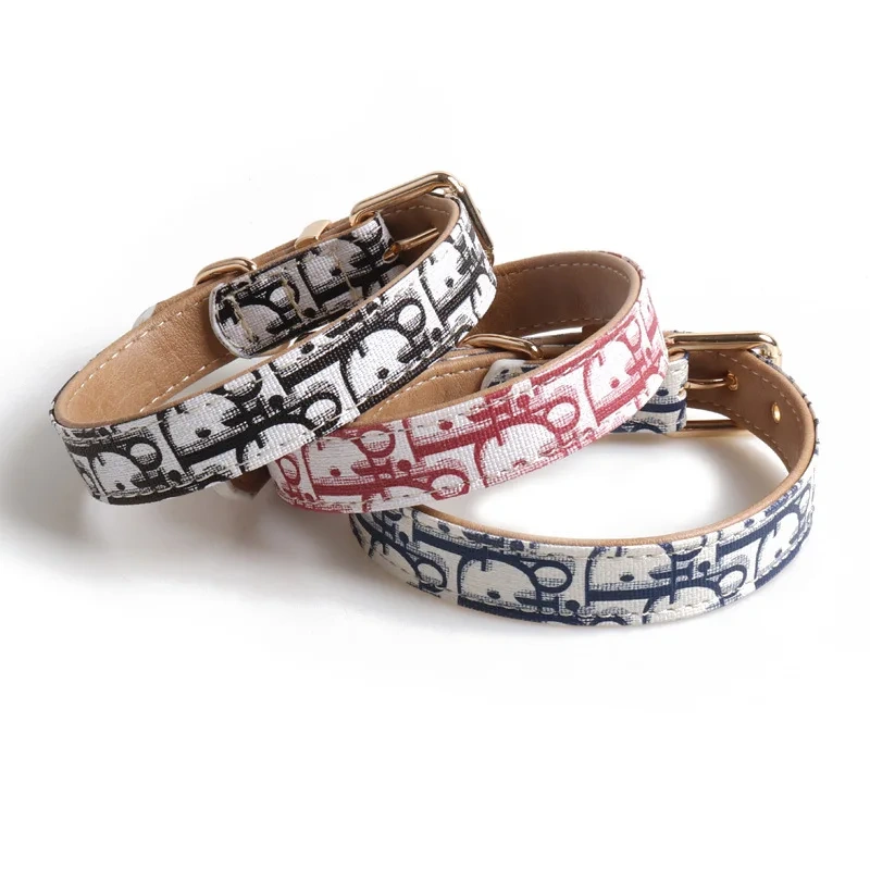 Custom Designer Dog Harness Set High Quality Metal Buckle Pet Collar Leash Harness