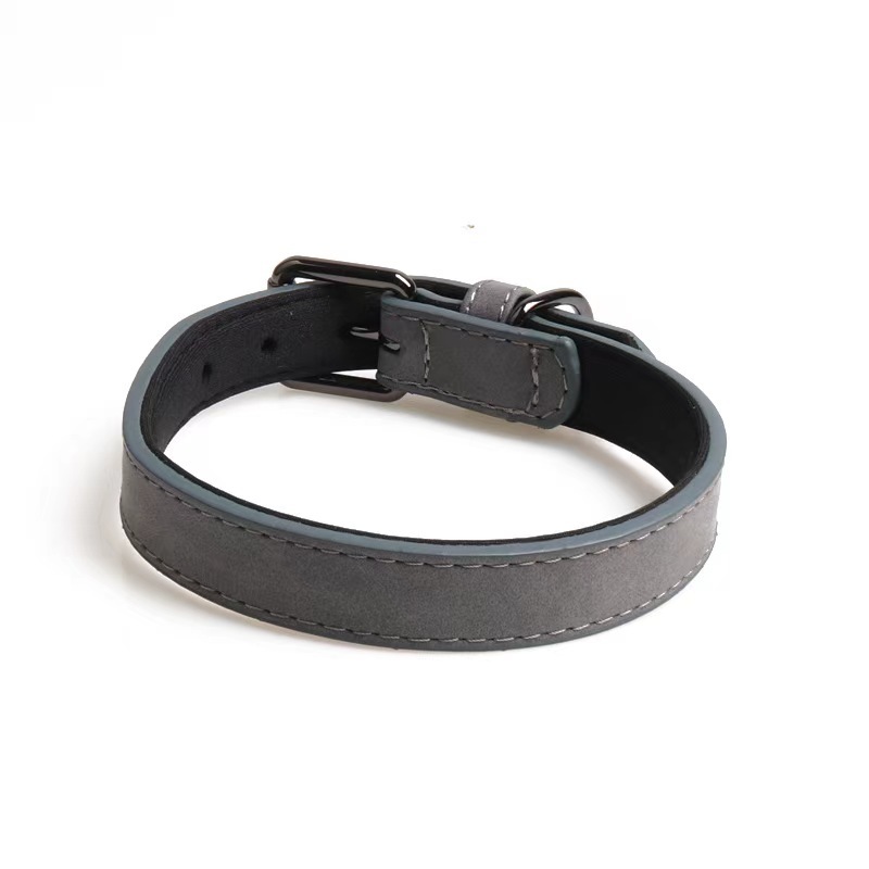 Pet collar double layer PU protects the neck