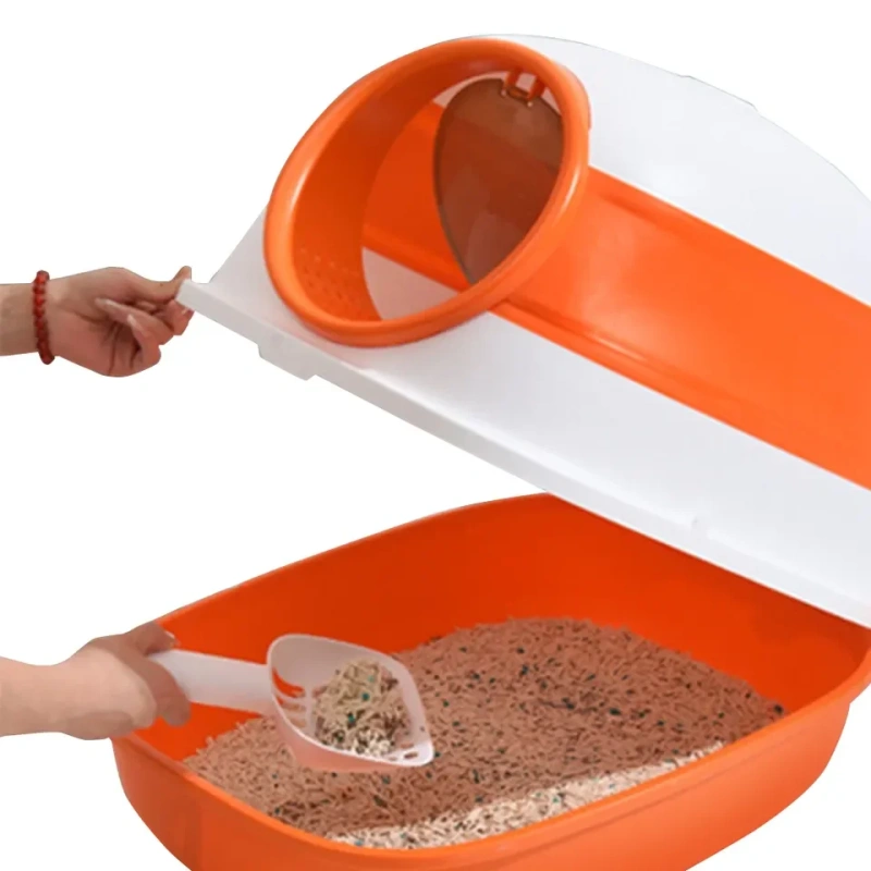 Pet Supplies Wholesale Pet Cat Toilet box Large Uv Light Cat Litter Box Folded Soft Silicone Enclosed Cat Liter Box