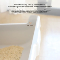 Wholesale Self Cleaning Flip Lid Cat Litter Box Large With Square Cleaning Box Semi-automatic Pet Cat Toilet