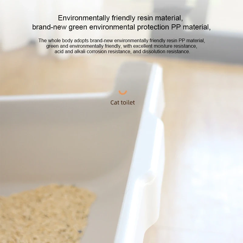 Wholesale Self Cleaning Flip Lid Cat Litter Box Large With Square Cleaning Box Semi-automatic Pet Cat Toilet