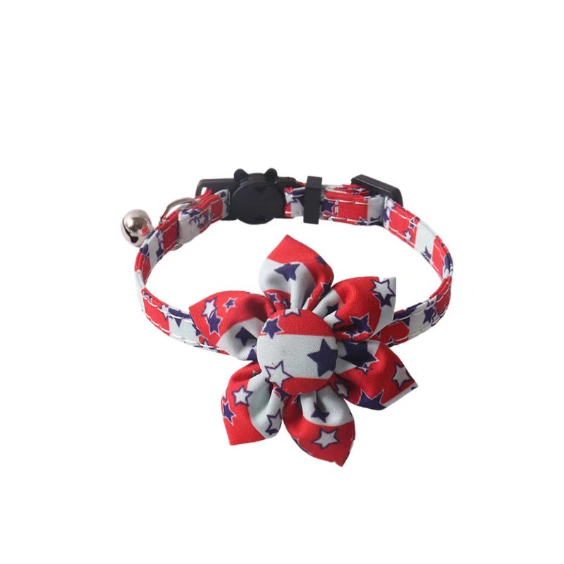 New product with bell pet collar national flag cat and dog collar