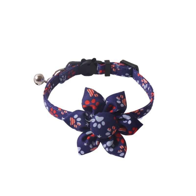 New product with bell pet collar national flag cat and dog collar