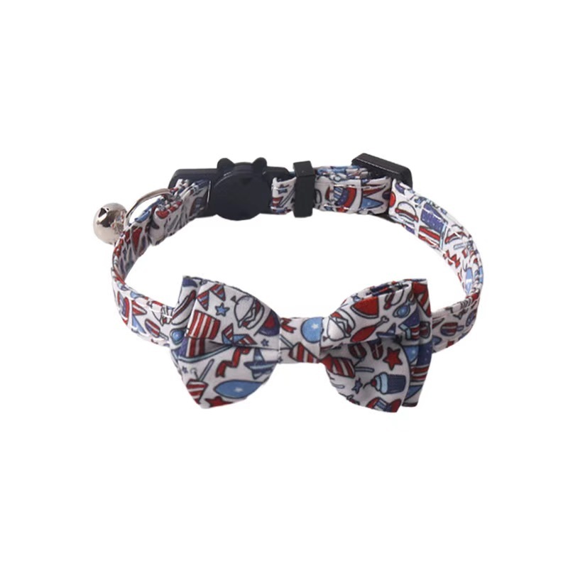New product with bell pet collar national flag cat and dog collar
