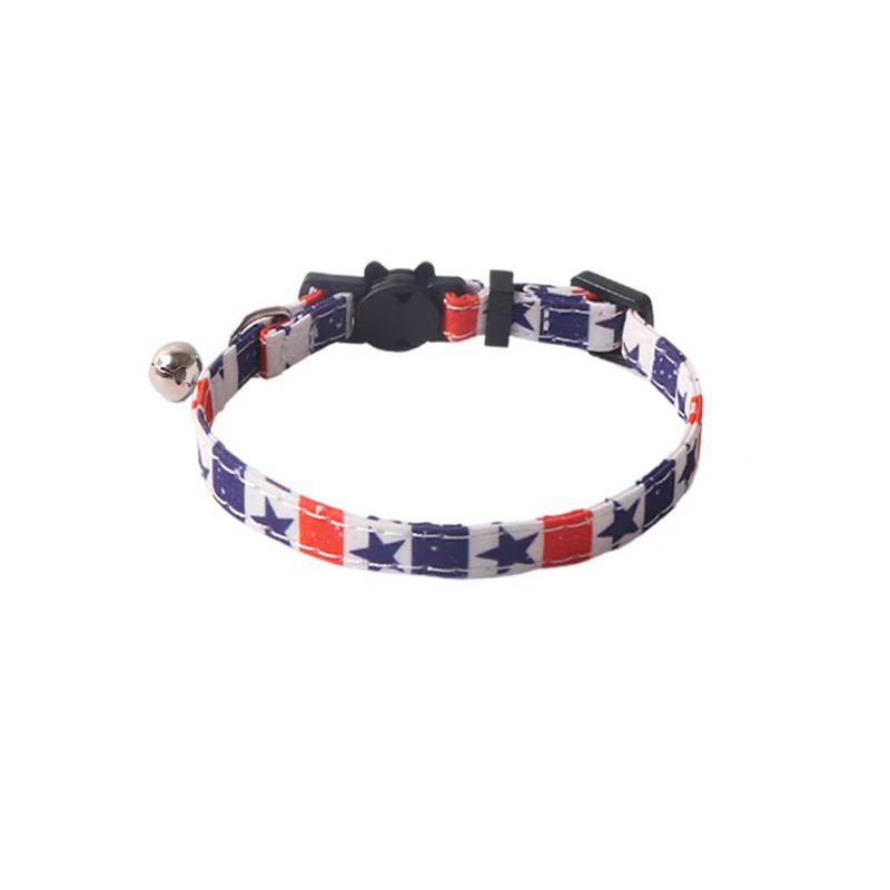 New product with bell pet collar national flag cat and dog collar