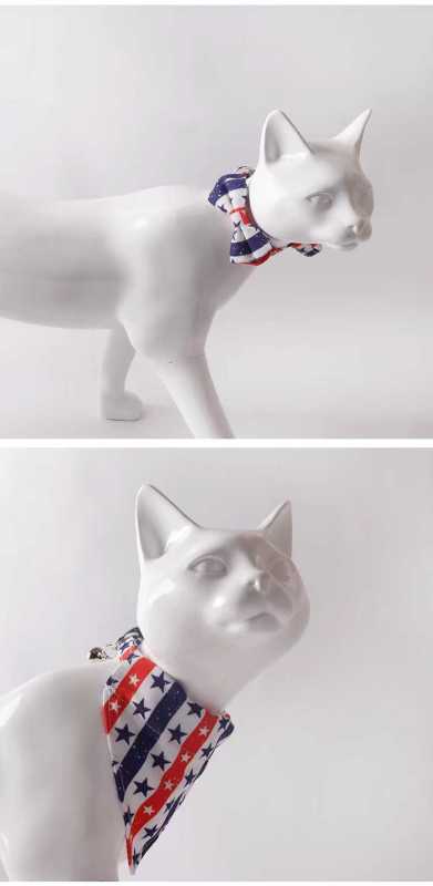 New product with bell pet collar national flag cat and dog collar