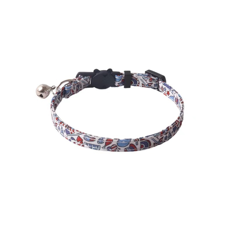 New product with bell pet collar national flag cat and dog collar