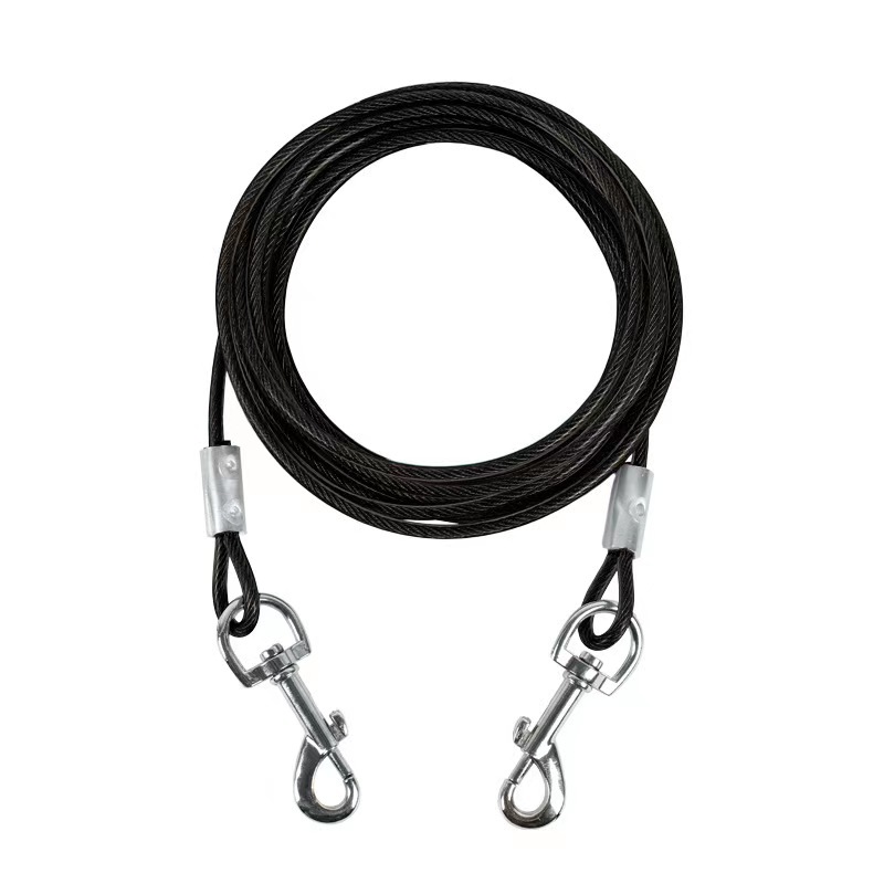 Amazon pet traction rope dog iron chain double-ended one-to-two wire rope traction rope dog pile fixed rope