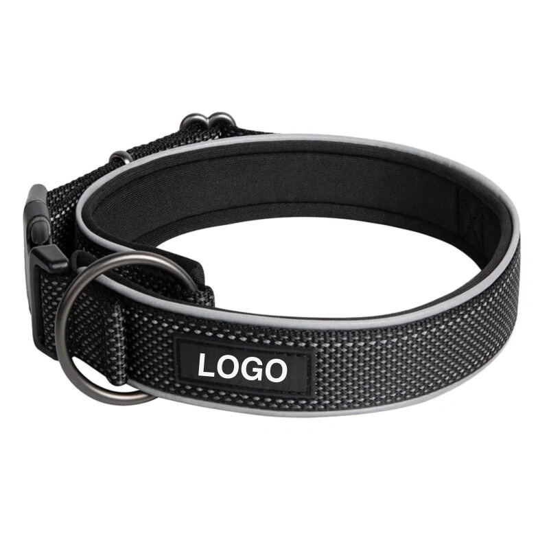 Adjustable Custom Dog Collar Nylon Dog Collar , Dog Collar Buckle Soft Neoprene Padded