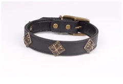 New Genuine Leather Bronze Retro Collar