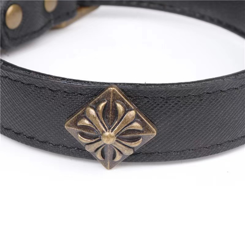 New Genuine Leather Bronze Retro Collar