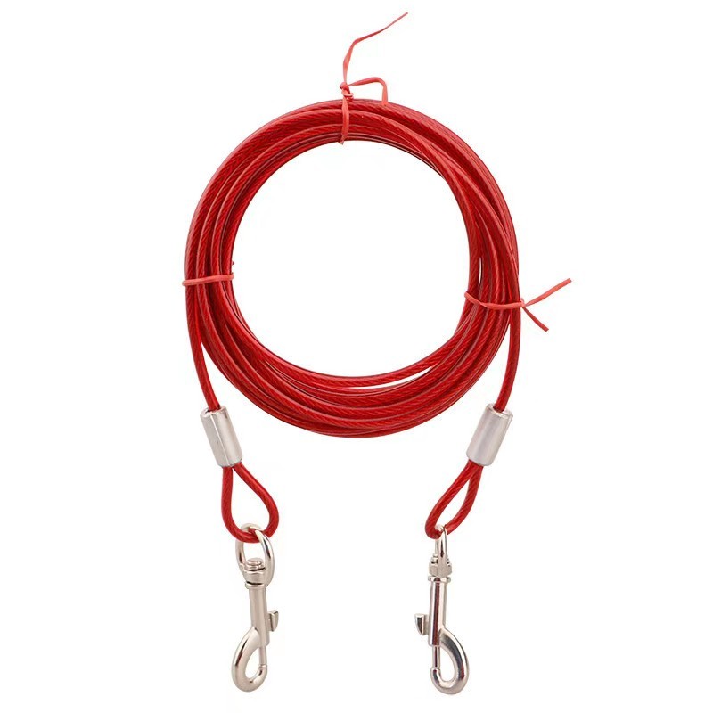 Amazon pet traction rope dog iron chain double-ended one-to-two wire rope traction rope dog pile fixed rope