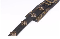 New Genuine Leather Bronze Retro Collar