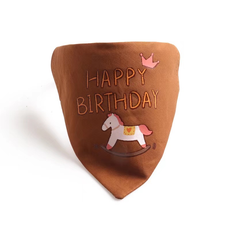 Wholesale pet birthday collar series triangle towel