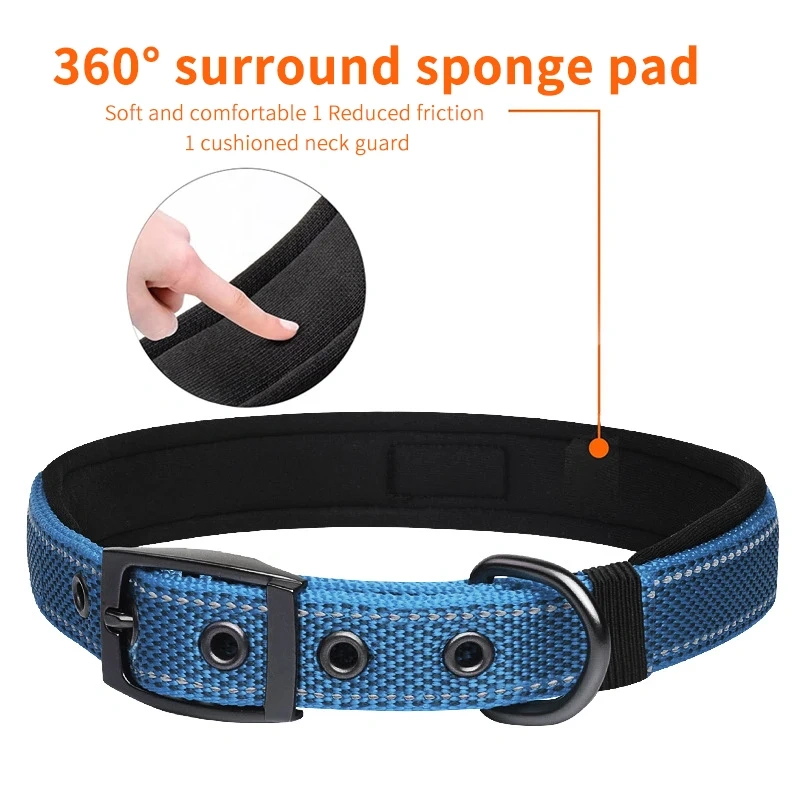 Adjustable Breakaway Reflective Plain Nylon Webbing Dog Collars For Small Medium Large Dog Puppy Cats Collar