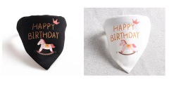 Wholesale pet birthday collar series triangle towel