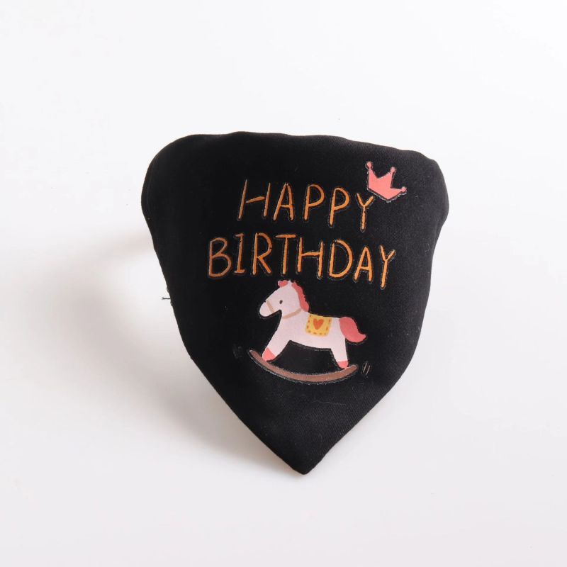 Wholesale pet birthday collar series triangle towel