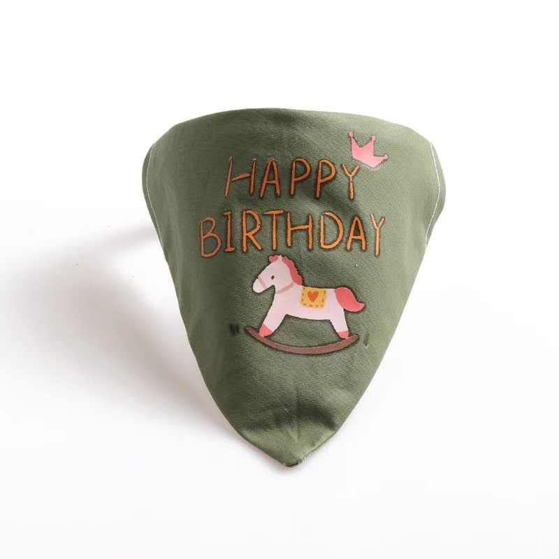 Wholesale pet birthday collar series triangle towel