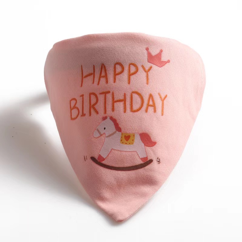 Wholesale pet birthday collar series triangle towel