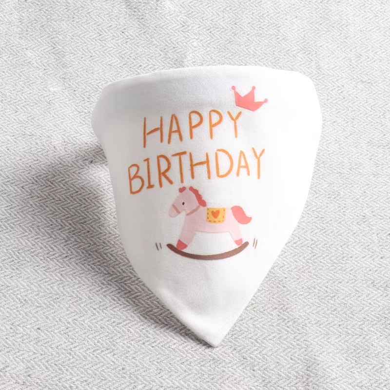 Wholesale pet birthday collar series triangle towel