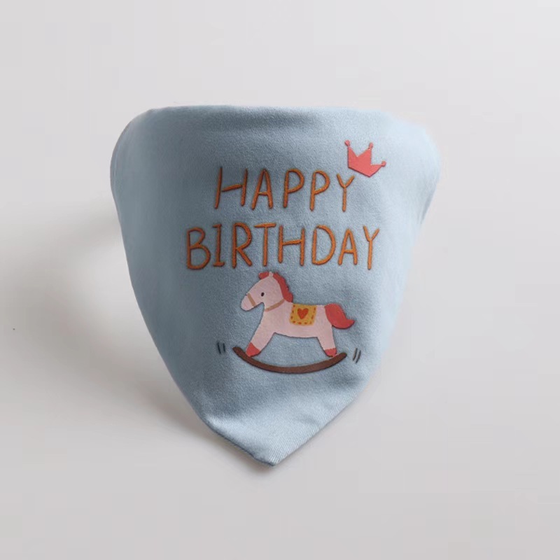 Wholesale pet birthday collar series triangle towel