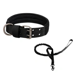 Waterproof Training Large Dog Collar Set Custom Logo Adjustable Nylon Webbing Tactical Big Dog Collar Leash Set