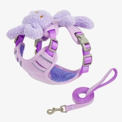 Cute Anti-breakaway Leash for Small To Medium Dogs Toy Design Chest Harness Cute Adjustable for Cats Bunny-shaped Pet Collar