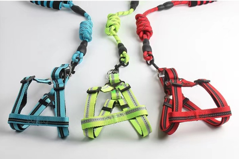 pet reflective chest strap leash, multi-color optional sustainable use leash for dogs