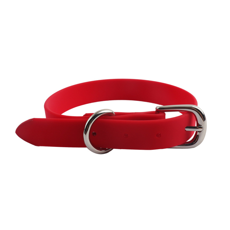 Adjustable PVC Dog Collar，Waterproof Durable Factory Pet Collar With Metal Hardware