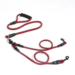 Detachable Multi-Buckle Pet Leash Dog Walking Traction Nylon Three Dog Leash