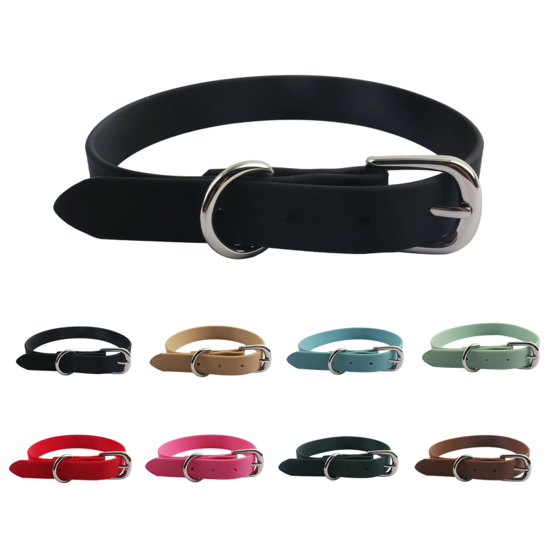 Adjustable PVC Dog Collar，Waterproof Durable Factory Pet Collar With Metal Hardware